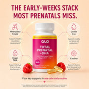 The early-weeks nutrient stack most prenatals miss — GLO Total Prenatal + DHA