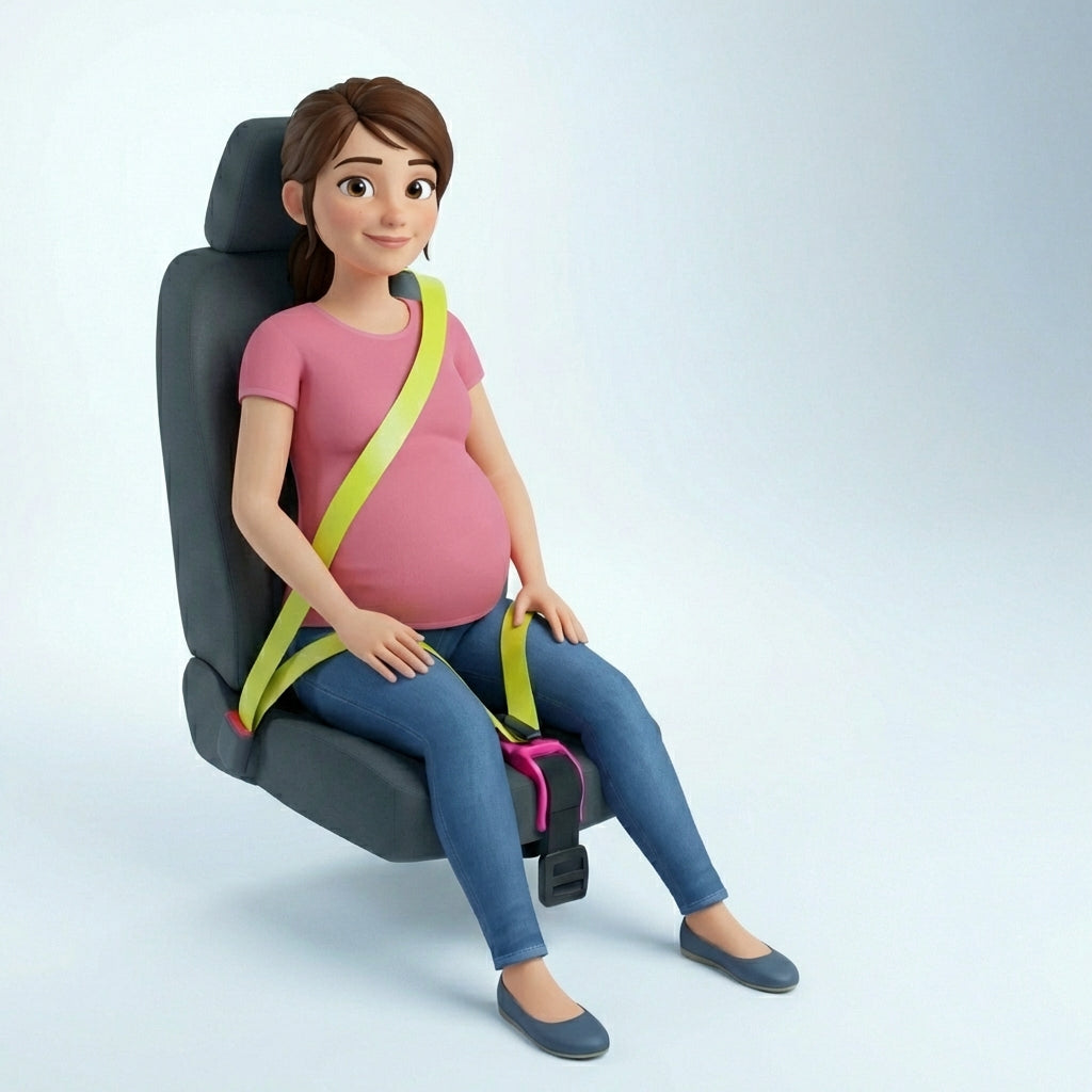 Illustration of mom safely wearing Mama Bub