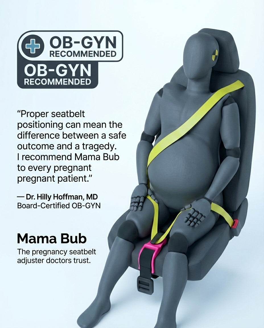 OB-GYN recommended Mama Bub seatbelt adjuster