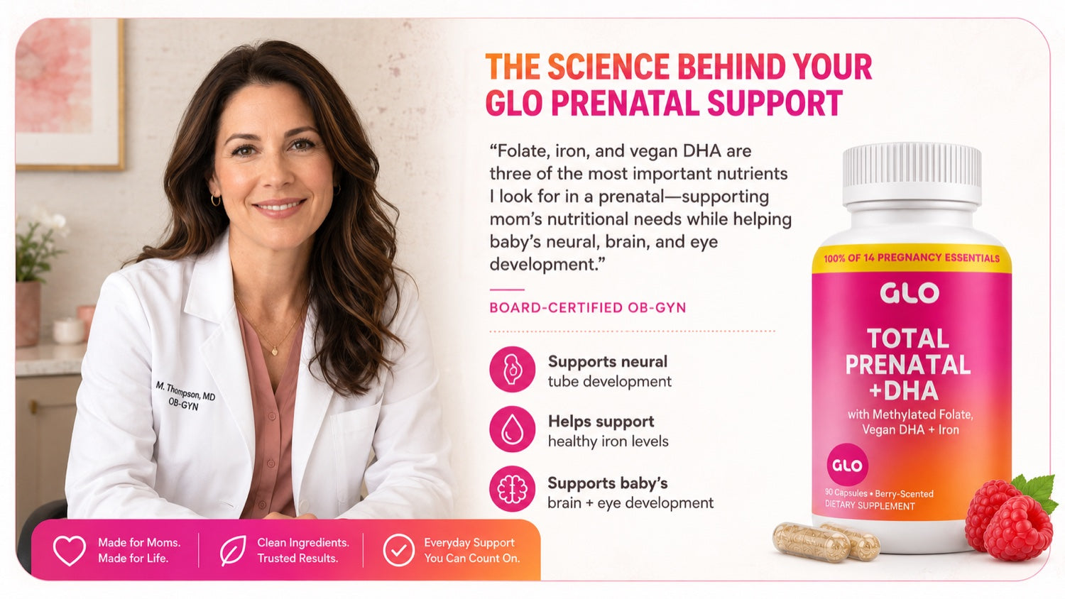 The science behind GLO Prenatal: an OB-GYN on folate, iron and vegan DHA supporting neural-tube, iron and brain & eye development